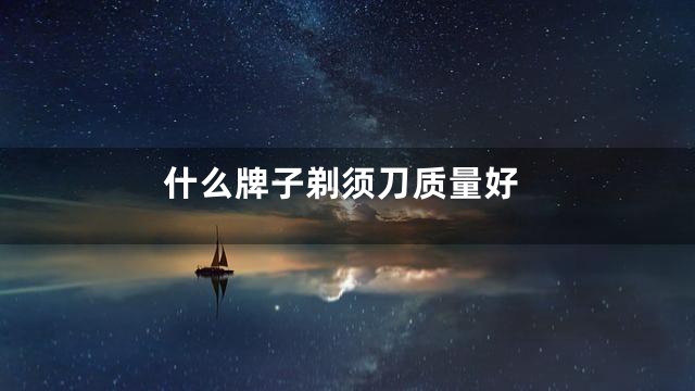 什么牌子剃须刀质量好