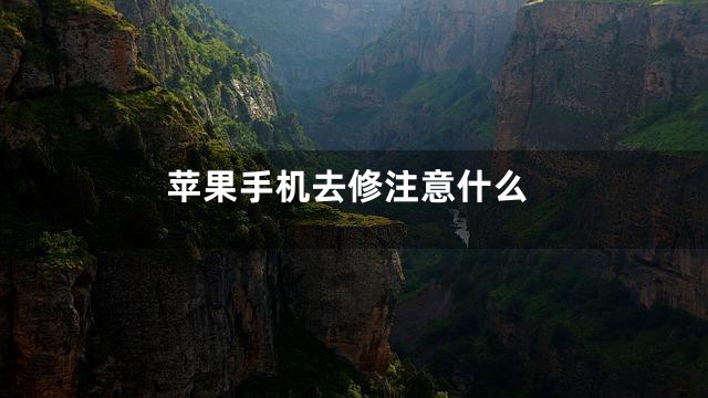 苹果手机去修注意什么