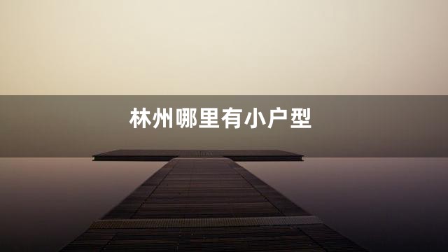 林州哪里有小户型