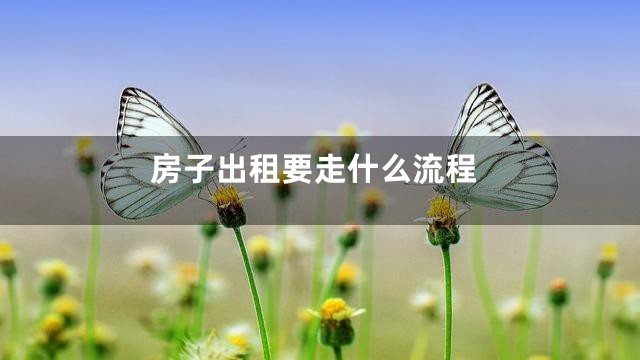 房子出租要走什么流程