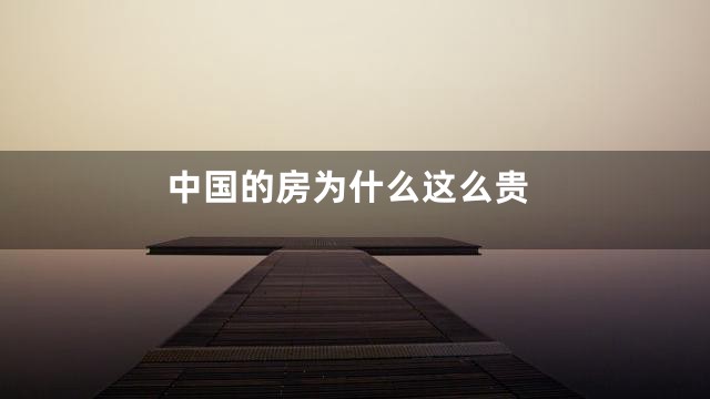 中国的房为什么这么贵