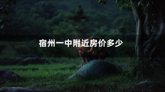 宿州一中附近房价多少