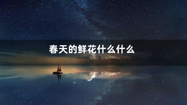春天的鲜花什么什么