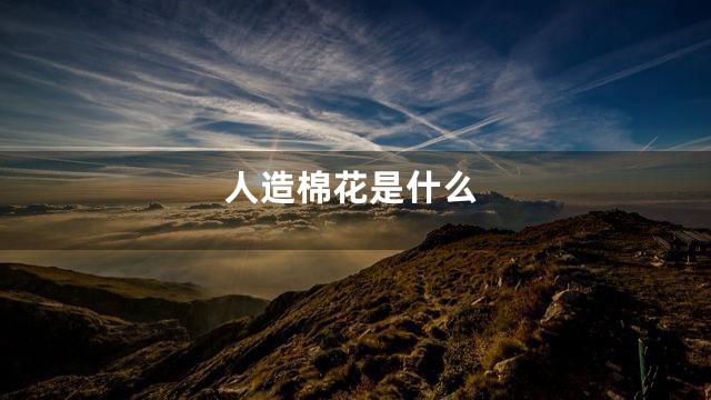 人造棉花是什么