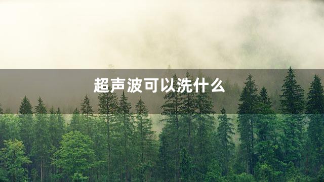 超声波可以洗什么