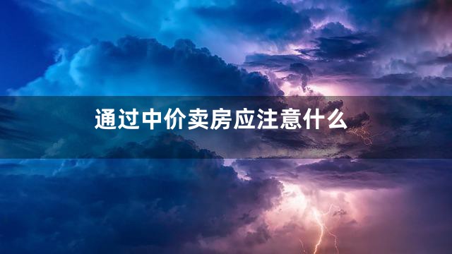 通过中价卖房应注意什么