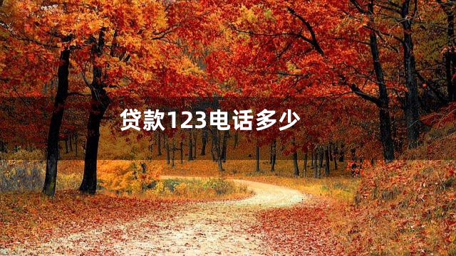 贷款123电话多少