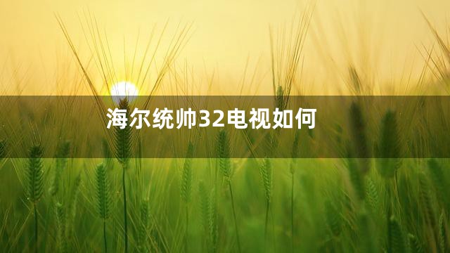 海尔统帅32电视如何