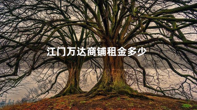 江门万达商铺租金多少