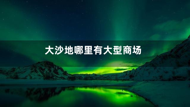 大沙地哪里有大型商场