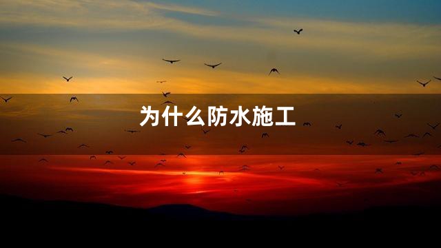 为什么防水施工