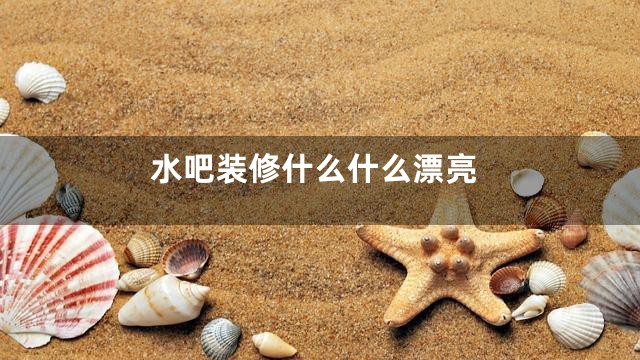 水吧装修什么什么漂亮