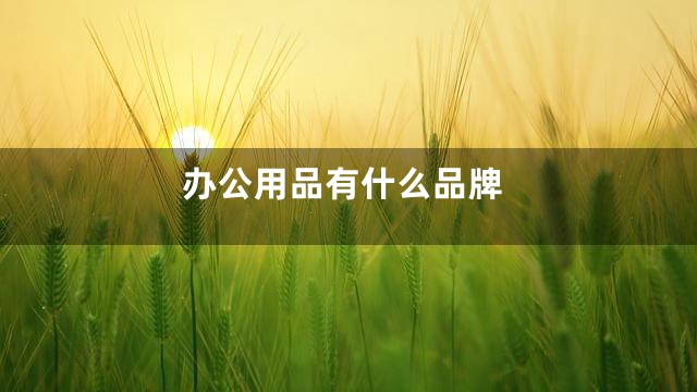 办公用品有什么品牌