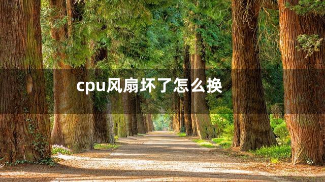 cpu风扇坏了怎么换