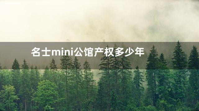 名士mini公馆产权多少年