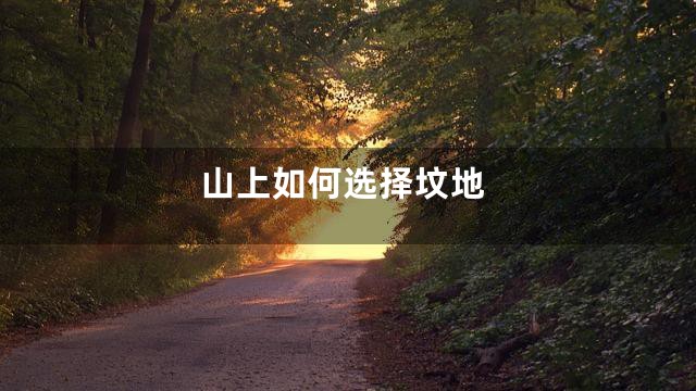 山上如何选择坟地