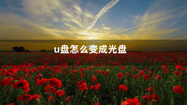 u盘怎么变成光盘