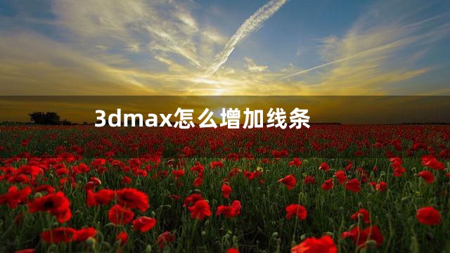 3dmax怎么增加线条