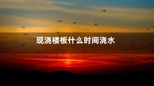 现浇楼板什么时间浇水