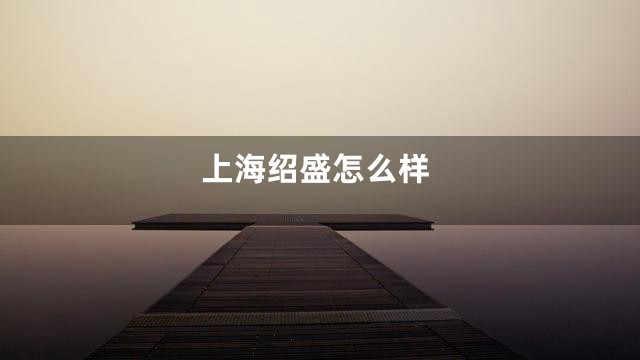 上海绍盛怎么样