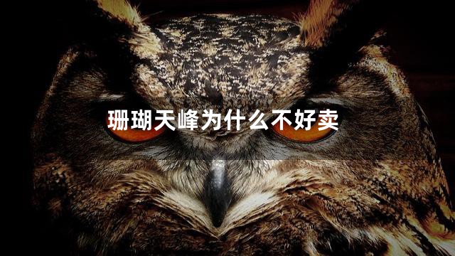 珊瑚天峰为什么不好卖