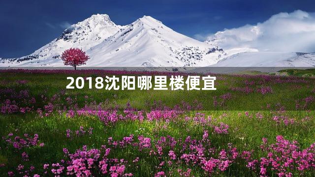 2018沈阳哪里楼便宜