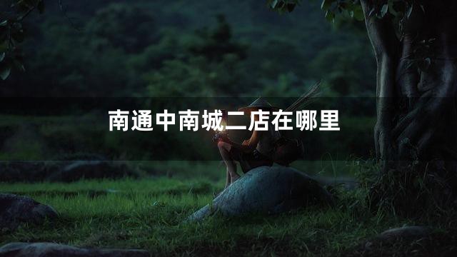 南通中南城二店在哪里
