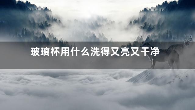 玻璃杯用什么洗得又亮又干净