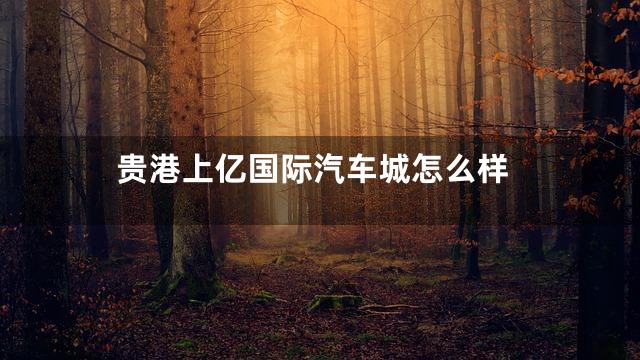 贵港上亿国际汽车城怎么样