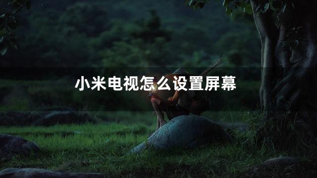 小米电视怎么设置屏幕