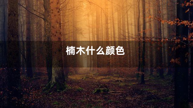 楠木什么颜色