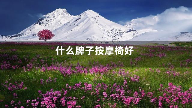 什么牌子按摩椅好