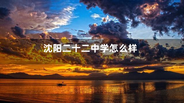 沈阳二十二中学怎么样