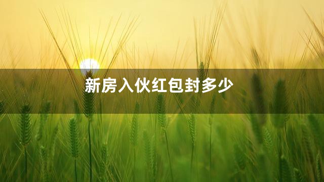 新房入伙红包封多少