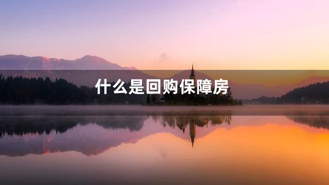 什么是回购保障房