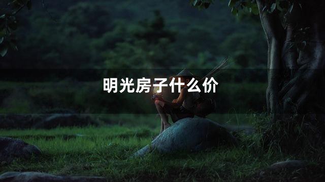 明光房子什么价