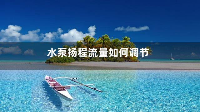 水泵扬程流量如何调节