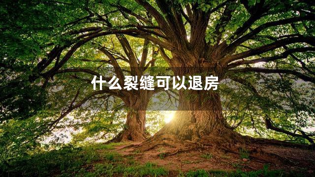 什么裂缝可以退房