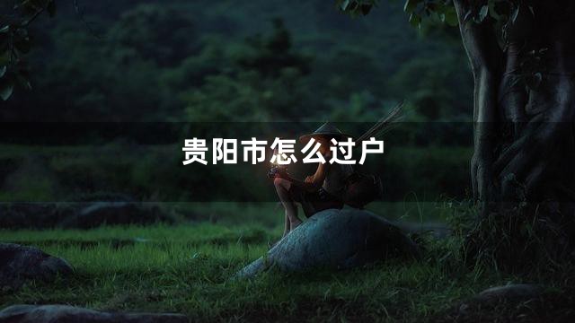 贵阳市怎么过户