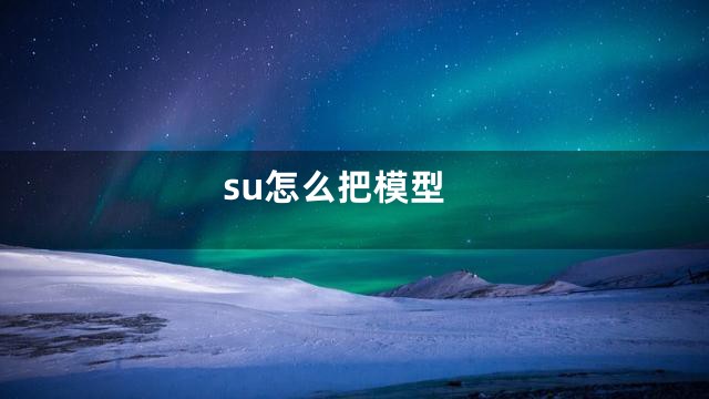 su怎么把模型
