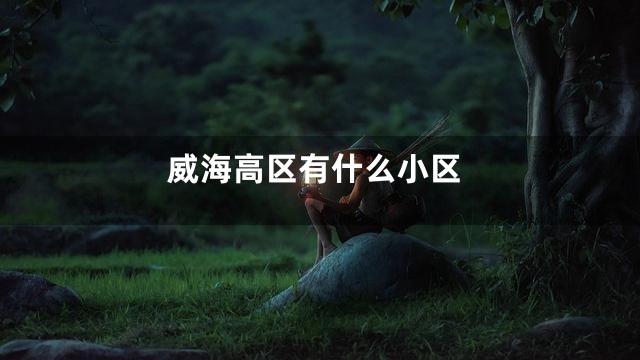 威海高区有什么小区