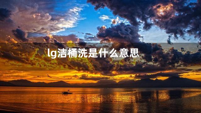 lg洁桶洗是什么意思