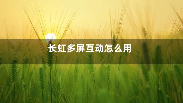 长虹多屏互动怎么用