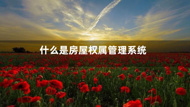 什么是房屋权属管理系统