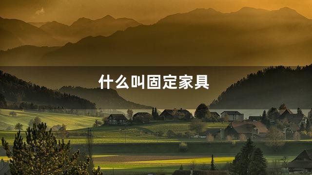 什么叫固定家具
