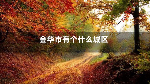 金华市有个什么城区