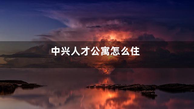 中兴人才公寓怎么住