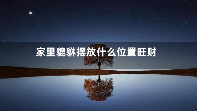 家里貔貅摆放什么位置旺财