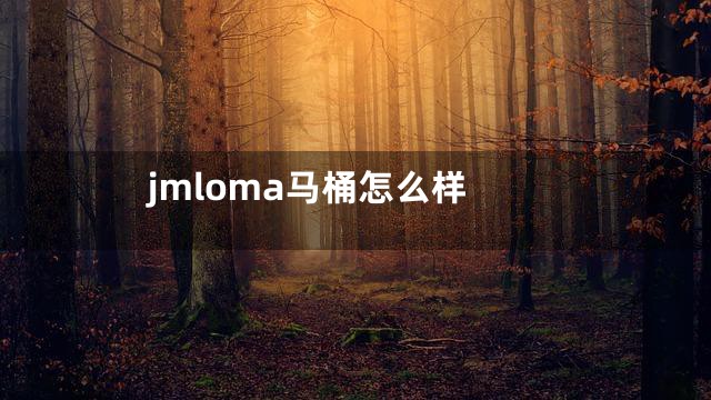 jmloma马桶怎么样