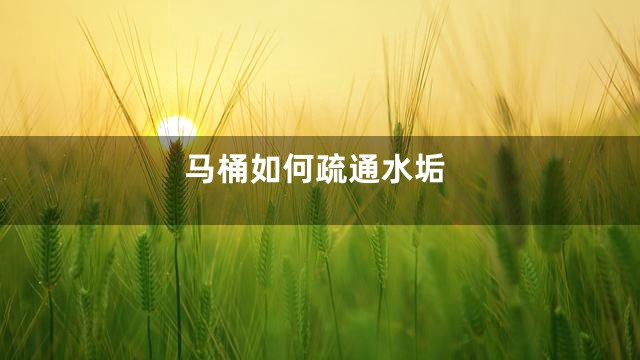 马桶如何疏通水垢